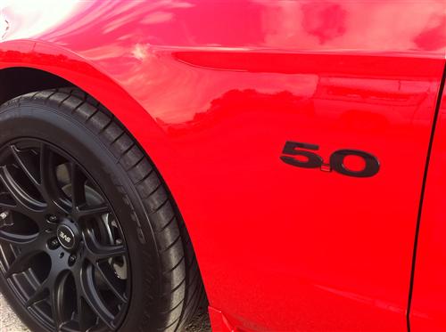 Mustang SVE "Coyote" Style Black 5.0 Emblem Black
