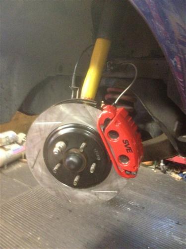 1994-04 Mustang Red SVE 13" Cobra Style Front Brake Kit