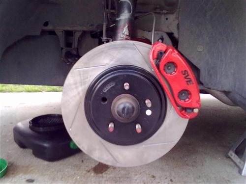 1994-04 Mustang Red SVE 13" Cobra Style Front Brake Kit