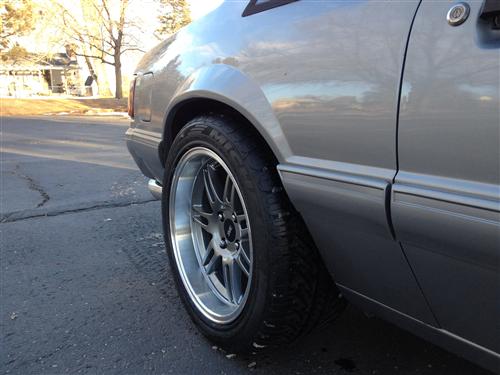 1979-93  Mustang Anthracite Anniversary Deep Dish Wheel & Tire Nitto Tire Kit - 17X9/10
