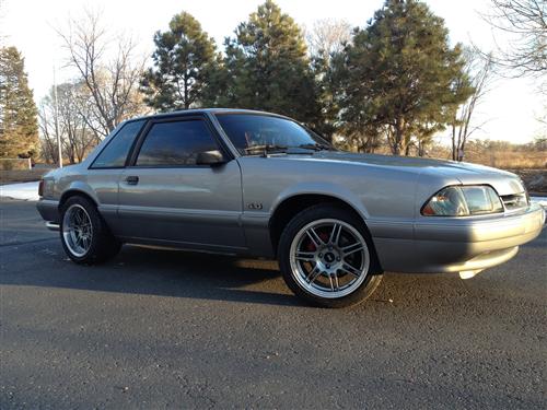 1979-93  Mustang Anthracite Anniversary Deep Dish Wheel & Tire Nitto Tire Kit - 17X9/10